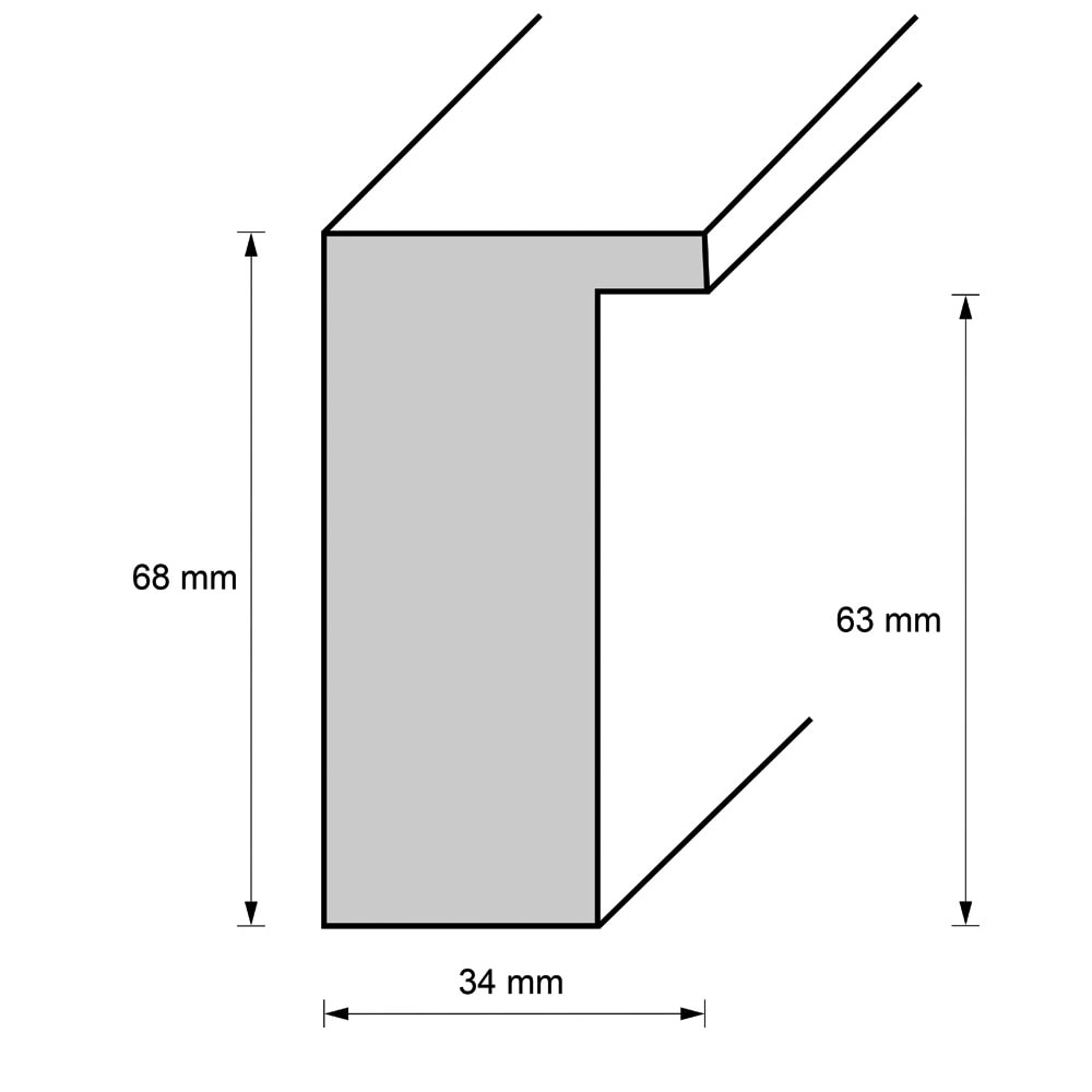 Holzrahmen 34314, cremeweiß – Bild 2