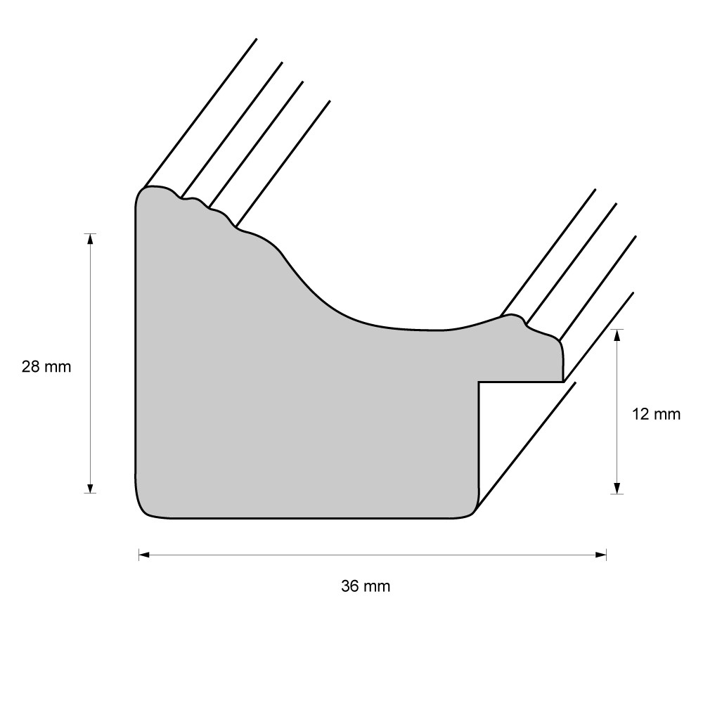 Holzrahmen 35196, grau – Bild 2