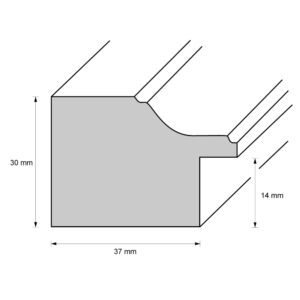 Holzrahmen 35564, silber, dunkel