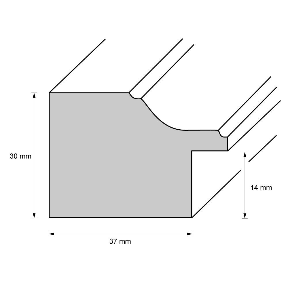 Holzrahmen 35596, anthrazit – Bild 2