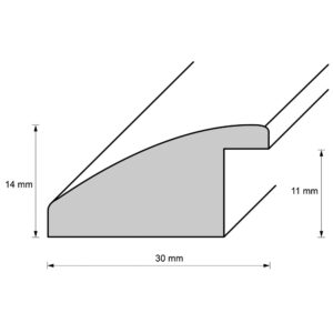 Holzrahmen 35654, natur-ockerbraun, glänzend