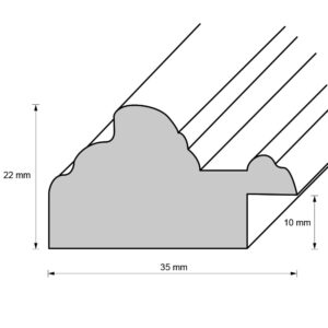 Holzrahmen 36230, braun-weiß-gold