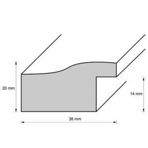 Kunststoffrahmen 38406, nussbraun