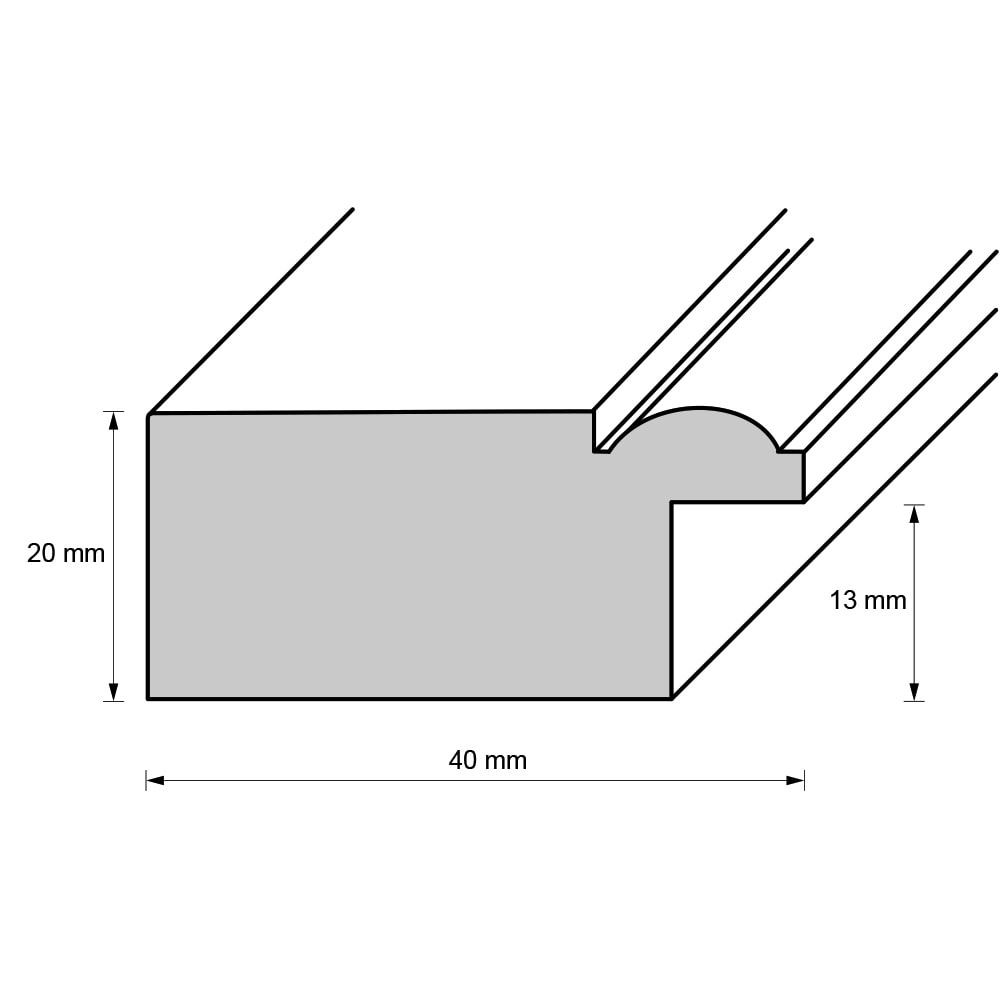 Holzrahmen 39814, dunkelbraun-weiß, matt – Bild 2