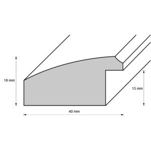Holzrahmen 40253, schwarzblau-gold
