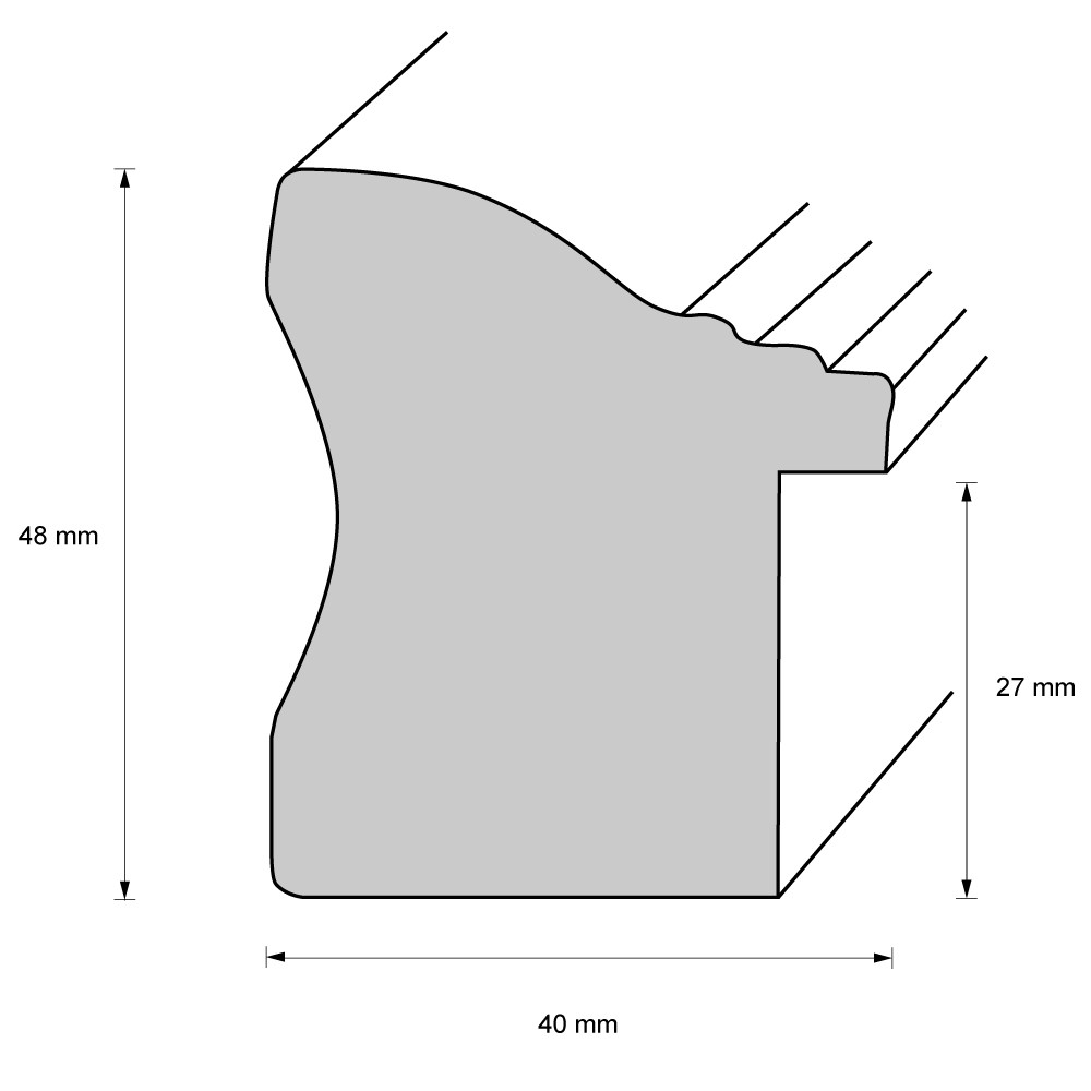 Holzrahmen 40300, braun-silber – Bild 2