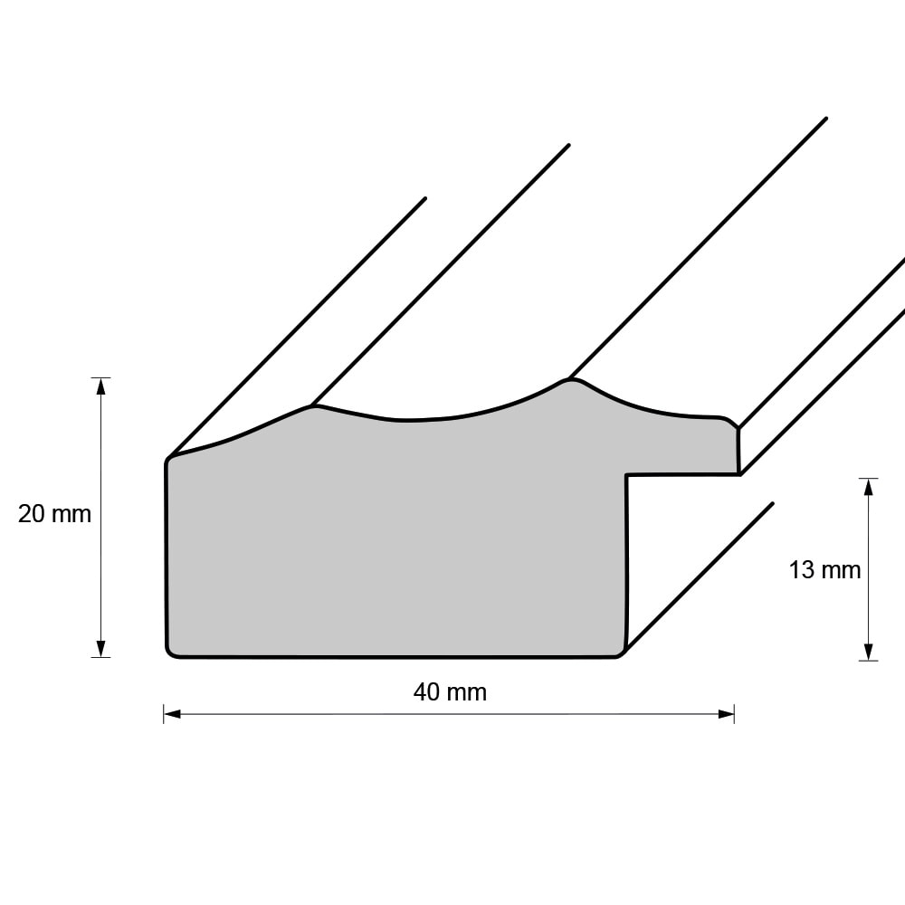 Holzrahmen 41365, schwarz-silber – Bild 2