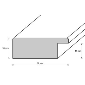 Holzrahmen 41551, rot-grau