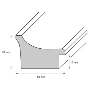 Holzrahmen 41880, weiß-rosè