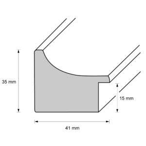 Holzrahmen 42315, schwarz-silber