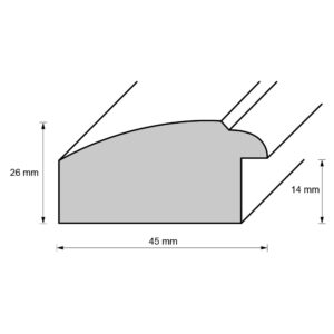 Holzrahmen 45192, blassrosa-natur-wei&szlig;, matt
