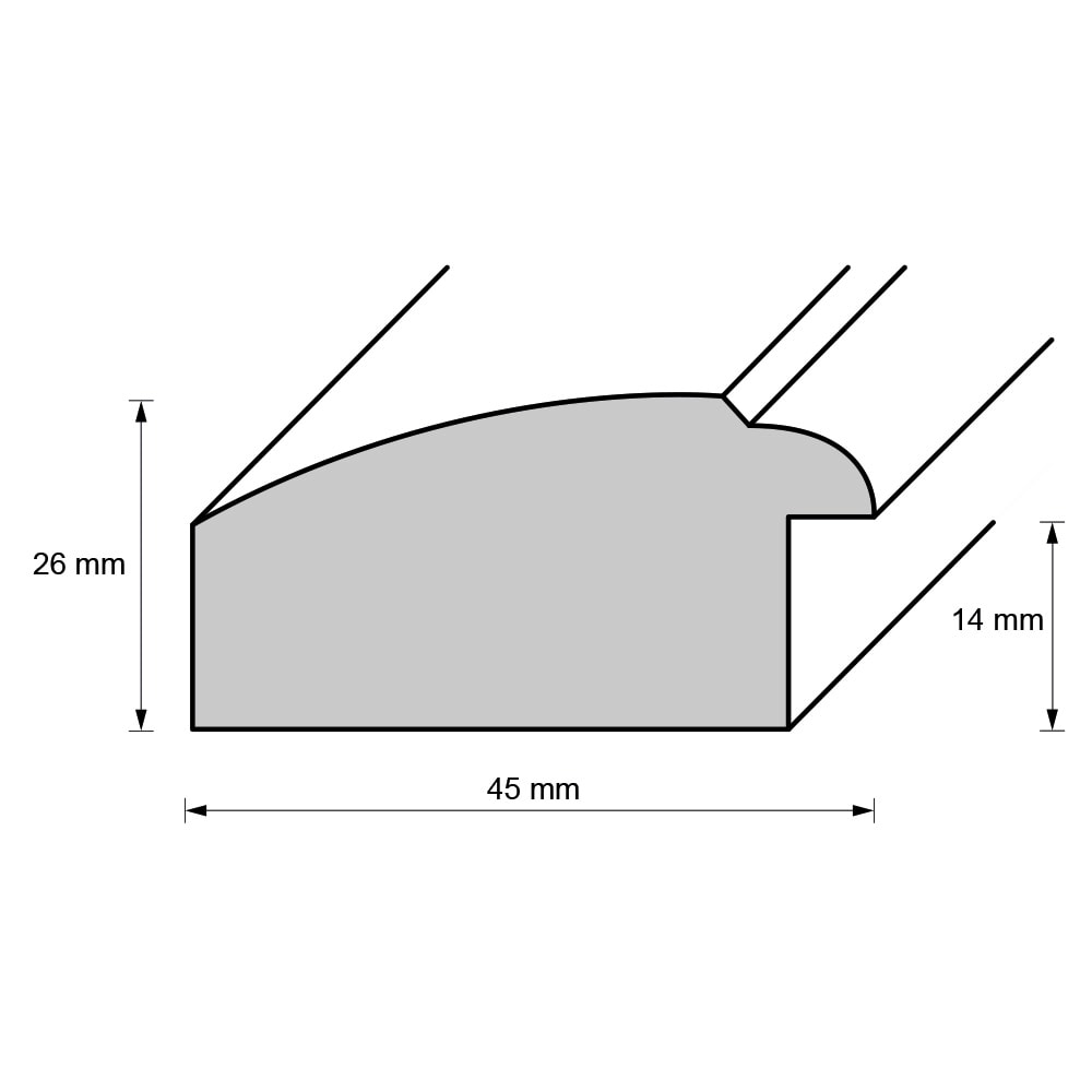 Holzrahmen 45192, blassrosa-natur-weiß, matt – Bild 2