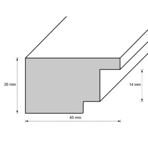 MDF-Rahmen 45314, weiß, strukturiert