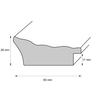 Holzrahmen 45814, weiß, glänzend