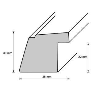 Holzrahmen 46264, schwarz-grau-natur