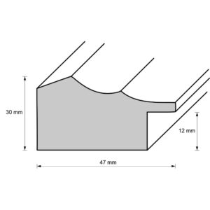 Kunststoffrahmen 47113, steingrau-silber