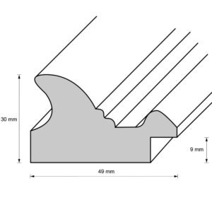 Holzrahmen 49636, hellbraun-gold