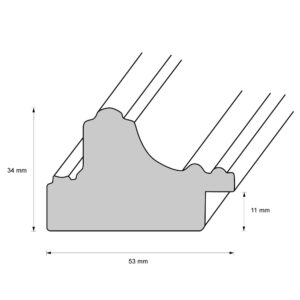 Holzrahmen 49914, altweiß-creme