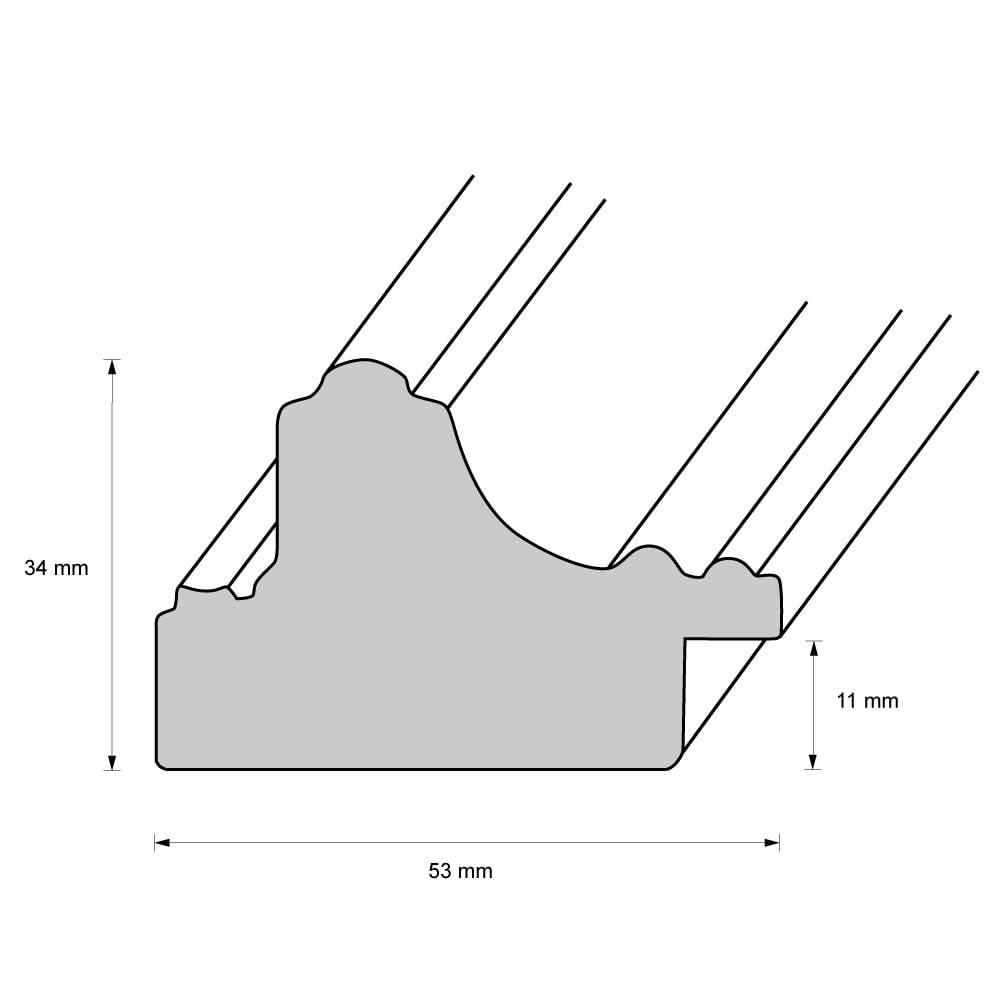 Holzrahmen 49962, altgold-silber – Bild 2