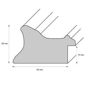 Holzrahmen 50001, dunkelbraun-natur