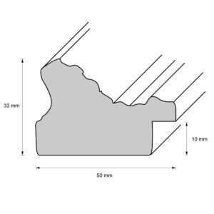 Holzrahmen 50014, wei&szlig;-silber