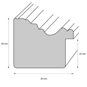 Holzrahmen 50462, silber