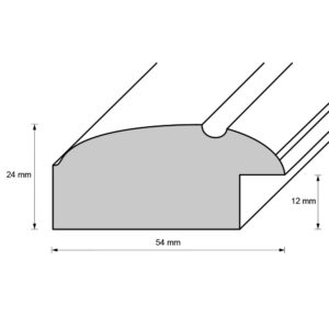 Holzrahmen 54151, rot-altrosa-natur, matt