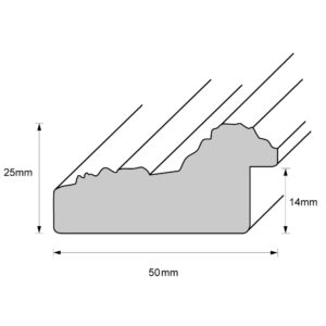 Holzrahmen 55214, weiß, gelocht