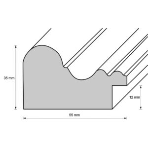 Holzrahmen 55312, tiefschwarz-gold