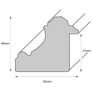 Holzrahmen 56065, gold-grau
