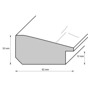 Holzrahmen 60562, dunkelgrau-wei&szlig;-silber