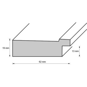 Holzrahmen 60700, graubraun