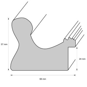 Holzrahmen 62463, gold