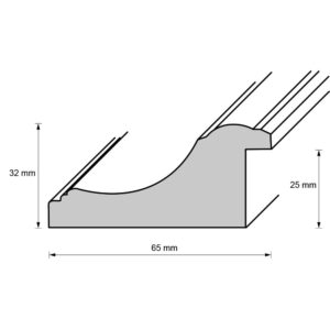 Holzrahmen 70363 ‚Porto‘, gold strukturiert, gl&auml;nzend