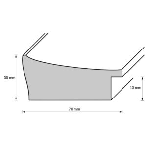 Holzrahmen 70506, weinrot, gl&auml;nzend