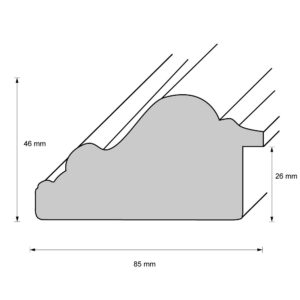 Holzrahmen 81363, gold oxidiert