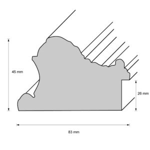 Holzrahmen 81463, gold oxidiert