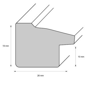 Kunststoffrahmen 99040, silber gebürstet