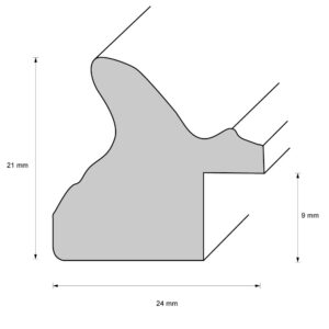 Holzbilderrahmen 99070, weiß-braun