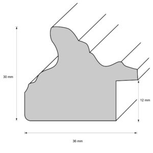 Holzbilderrahmen 99071, weiß-braun