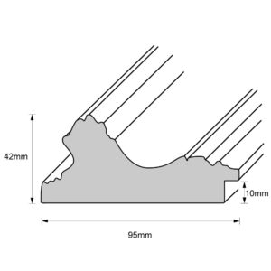 Holzrahmen 99512, gold-schwarz