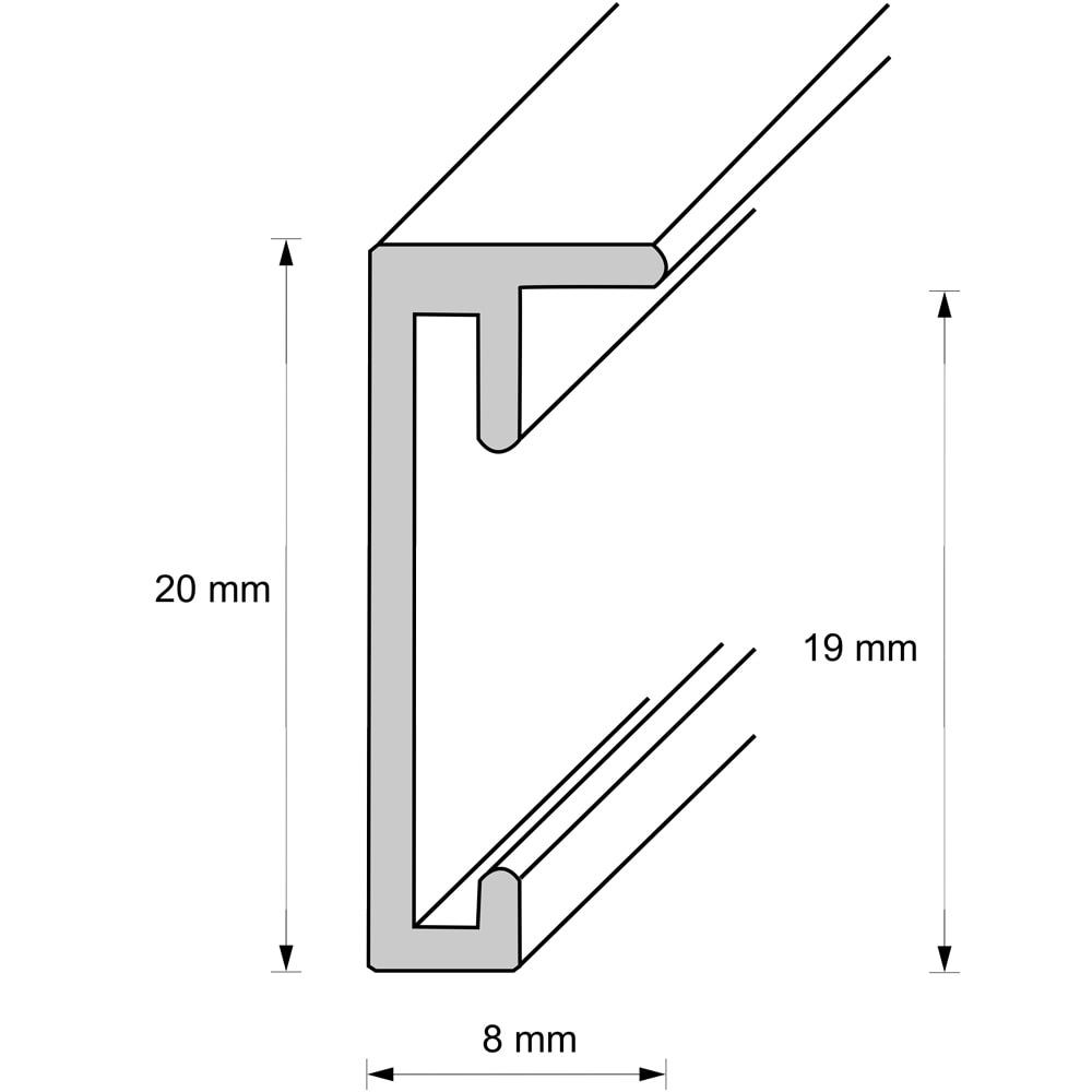 Aluminiumrahmen Houston, weiß – Bild 5