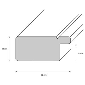 Holzbilderrahmen L917, silber, matt
