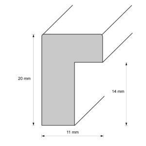 Holzrahmen M1120A80, creme