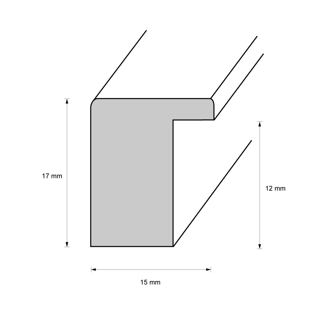 Holzrahmen M1515A12, schwarz – Bild 2