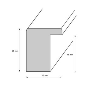 Holzrahmen M1520A64, altsilber