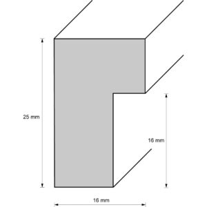 Holzrahmen M1525A12, mattschwarz
