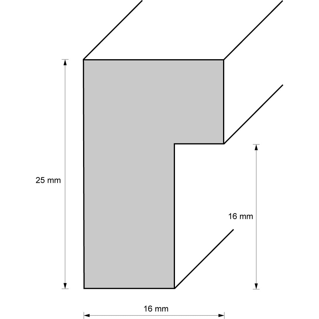 Holzrahmen M1525A12, mattschwarz – Bild 2