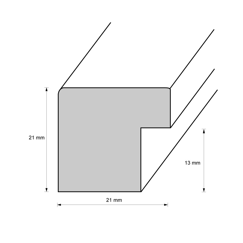 Holzrahmen M2020A12, schwarz – Bild 2