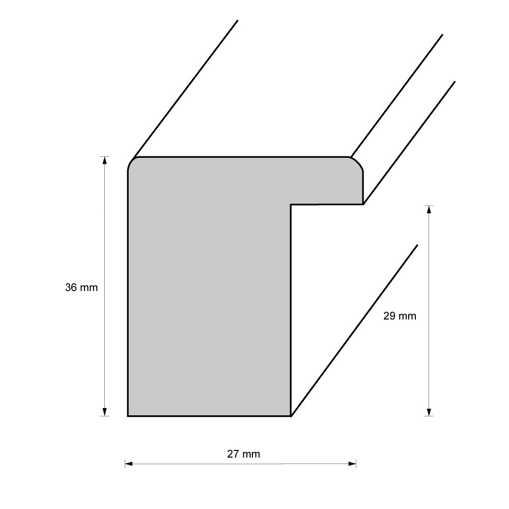 Holzrahmen M2635A64, altsilber – Bild 2